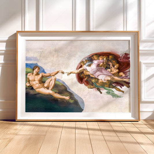 Michelangelo Creation of Adam Print – Renaissance Masterpiece Wall Art — artwork preview 5