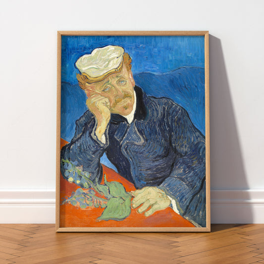 Vincent Van Gogh Portrait of Dr. Gachet Print – Famous Painting Wall Art — artwork preview 2
