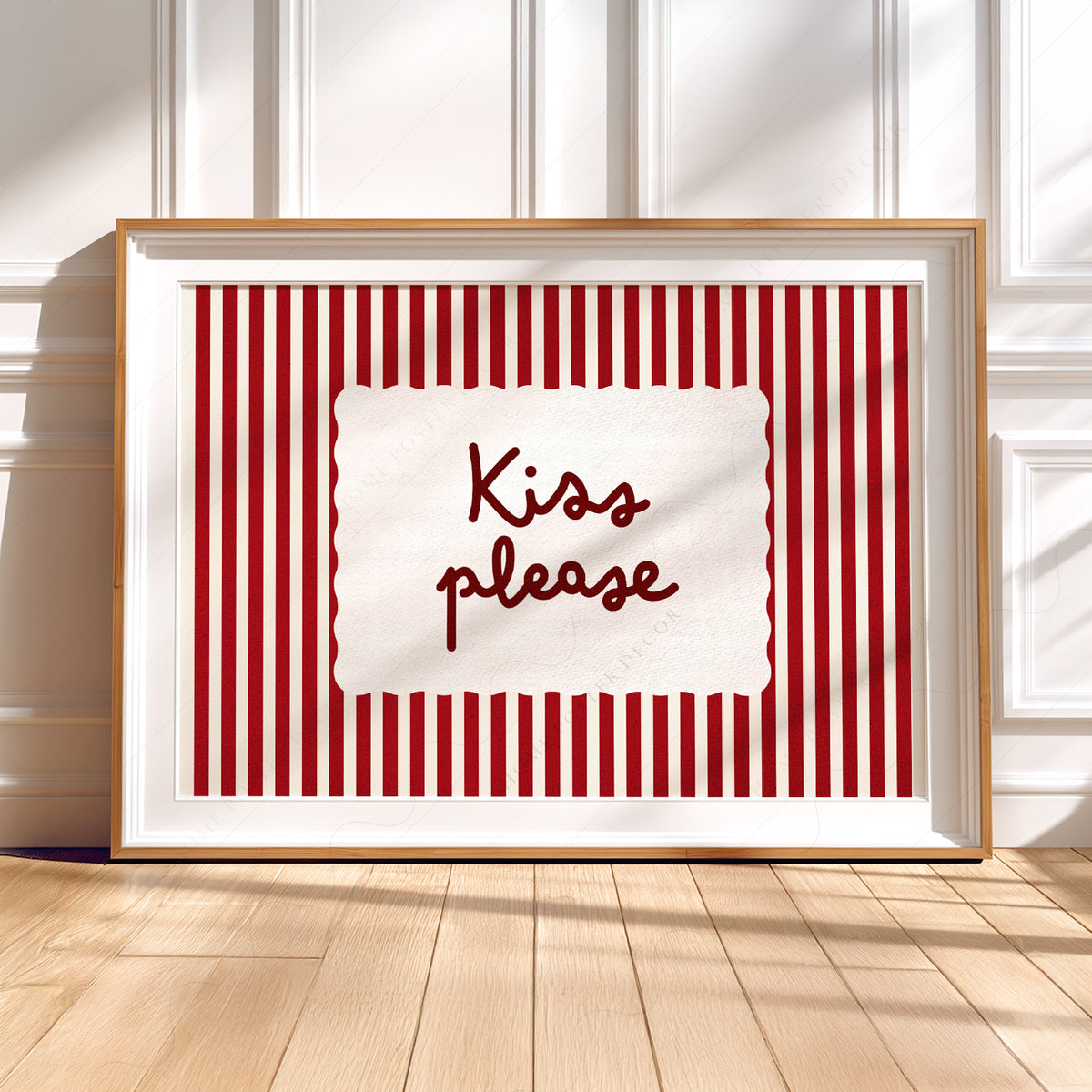 Kiss Please Quote Art Print — artwork preview 5