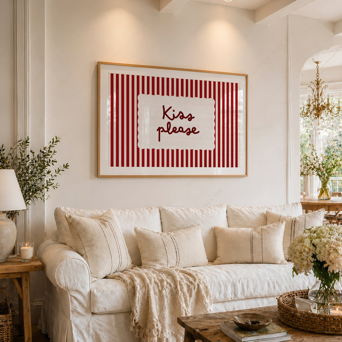 Kiss Please Quote Art Print — artwork preview 6