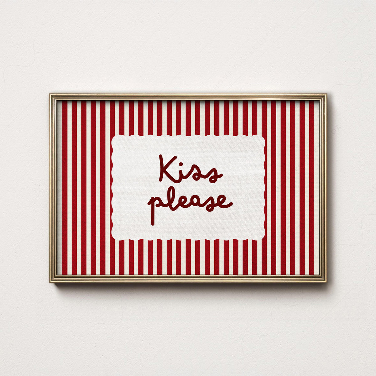 Kiss Please Quote Art Print — artwork preview 7