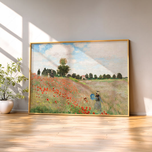 Claude Monet The Poppy Field near Argenteuil - Museum Art Print — artwork preview 2