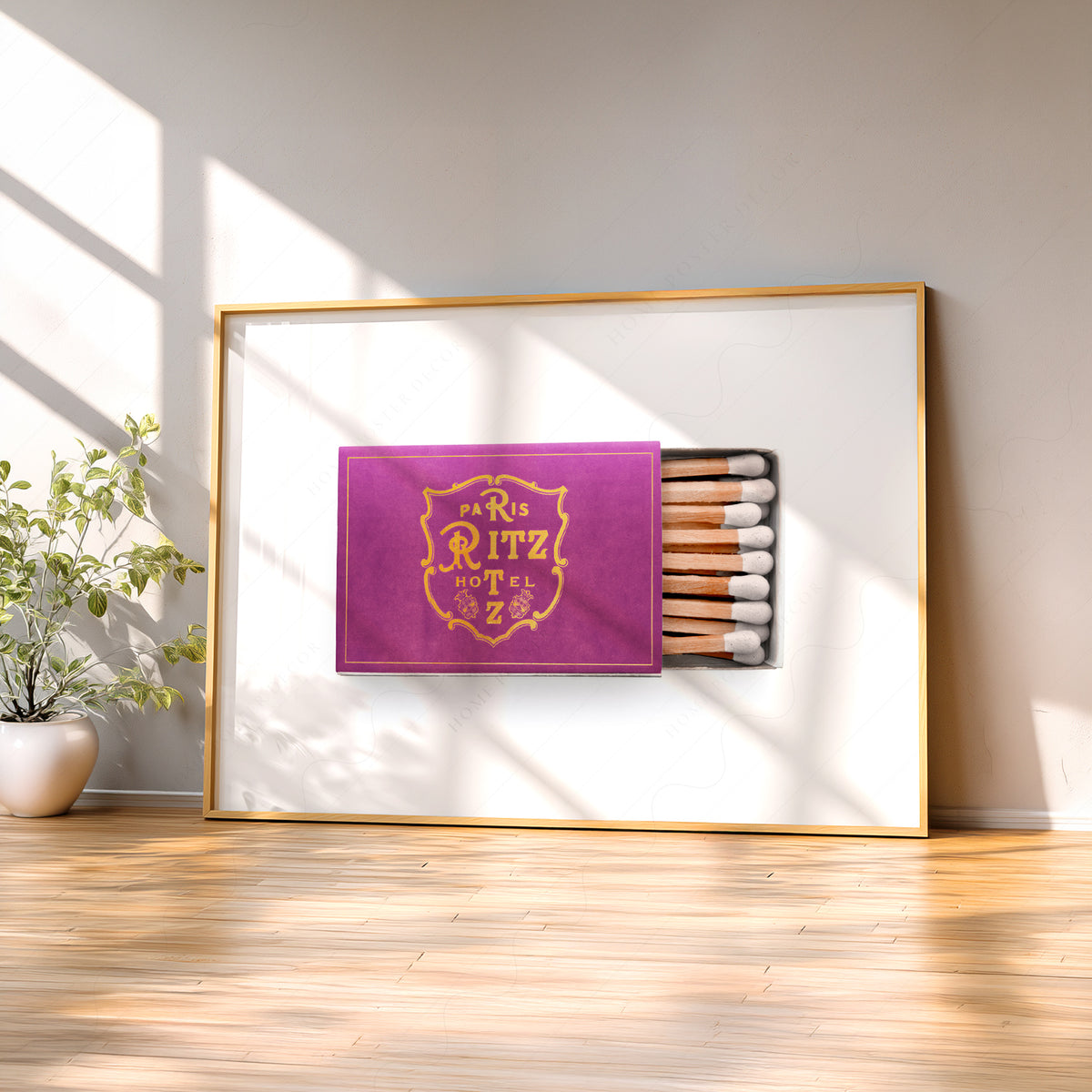 Ritz Paris Purple Matchbox Art Print — artwork preview 2