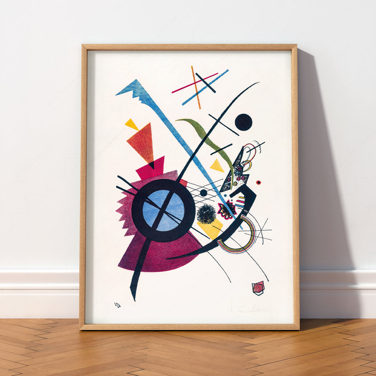 Wassily Kandinsky Colourful Circle and Line Composition Art Print — artwork preview 2