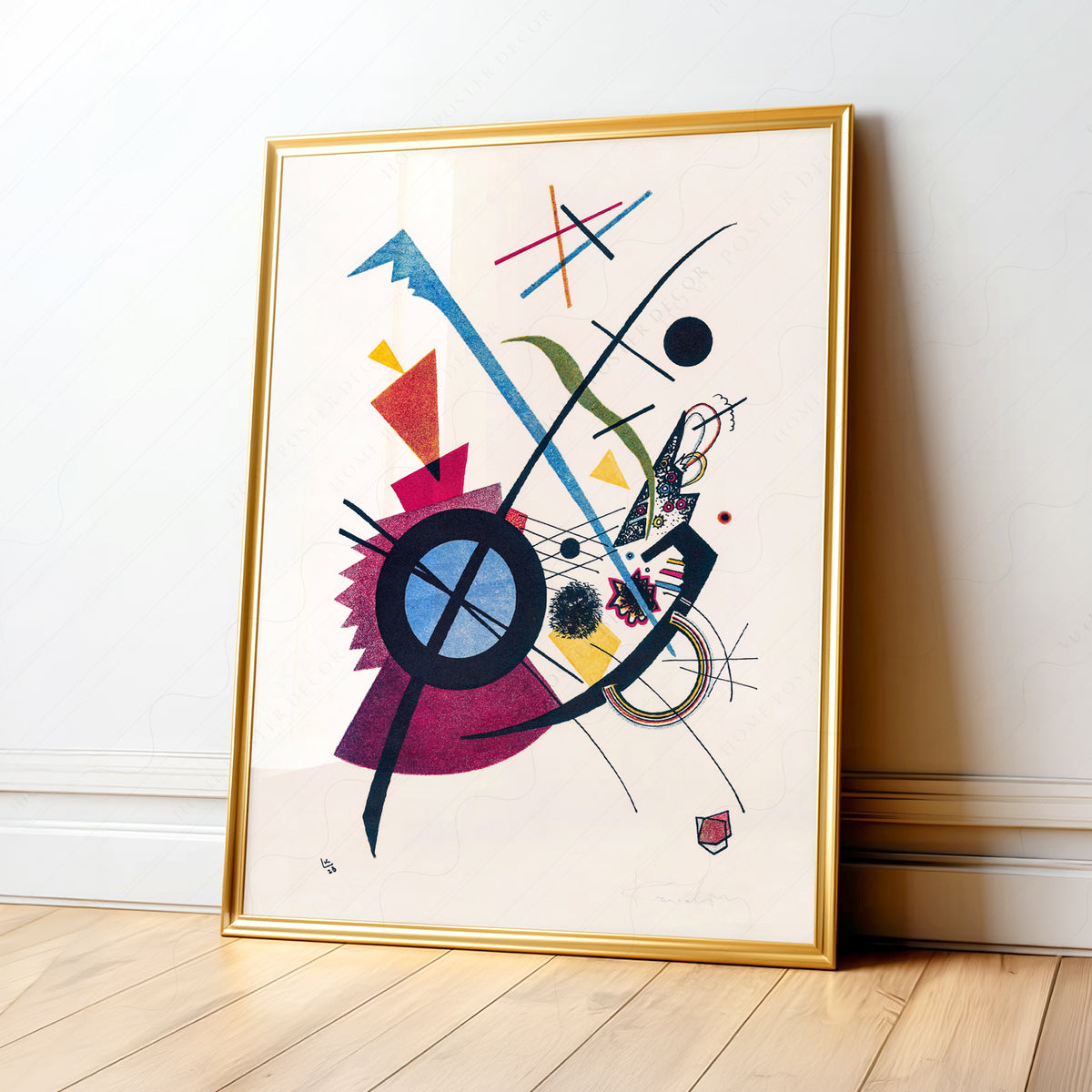 Wassily Kandinsky Colourful Circle and Line Composition Art Print — artwork preview 1