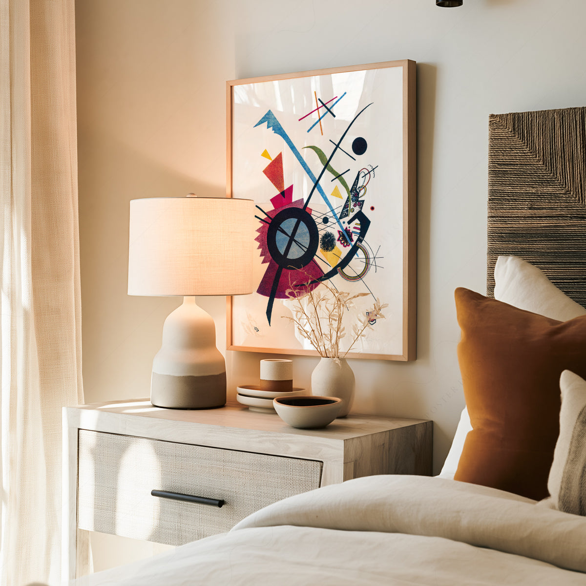 Wassily Kandinsky Colourful Circle and Line Composition Art Print — artwork preview 19