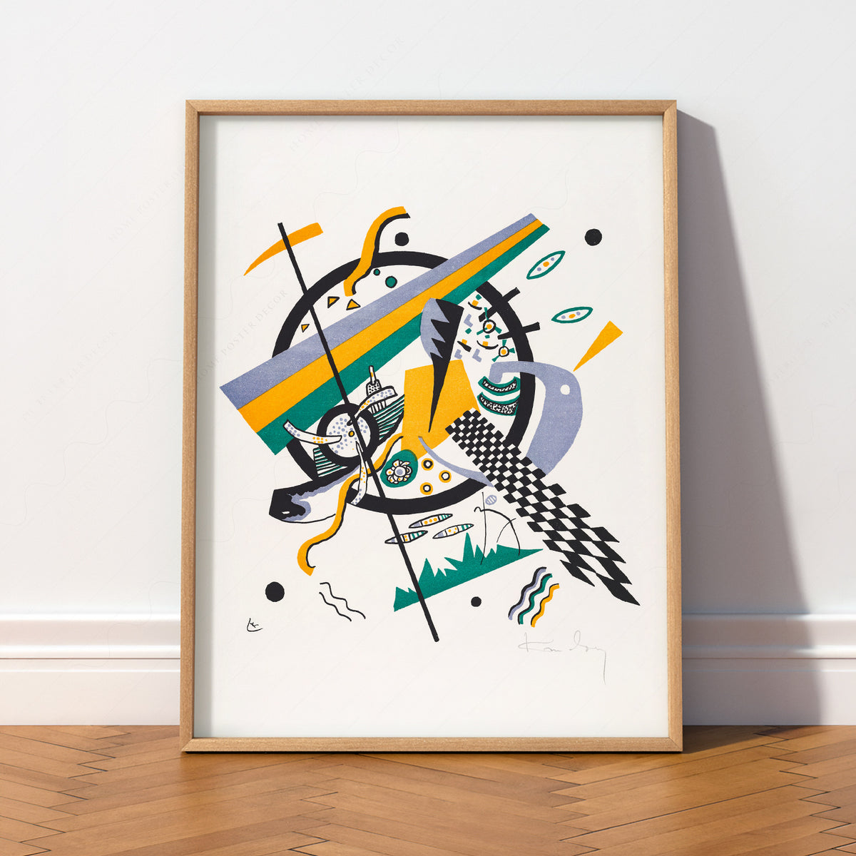 Wassily Kandinsky Diagonal Geometric Composition Art Print — artwork preview 2