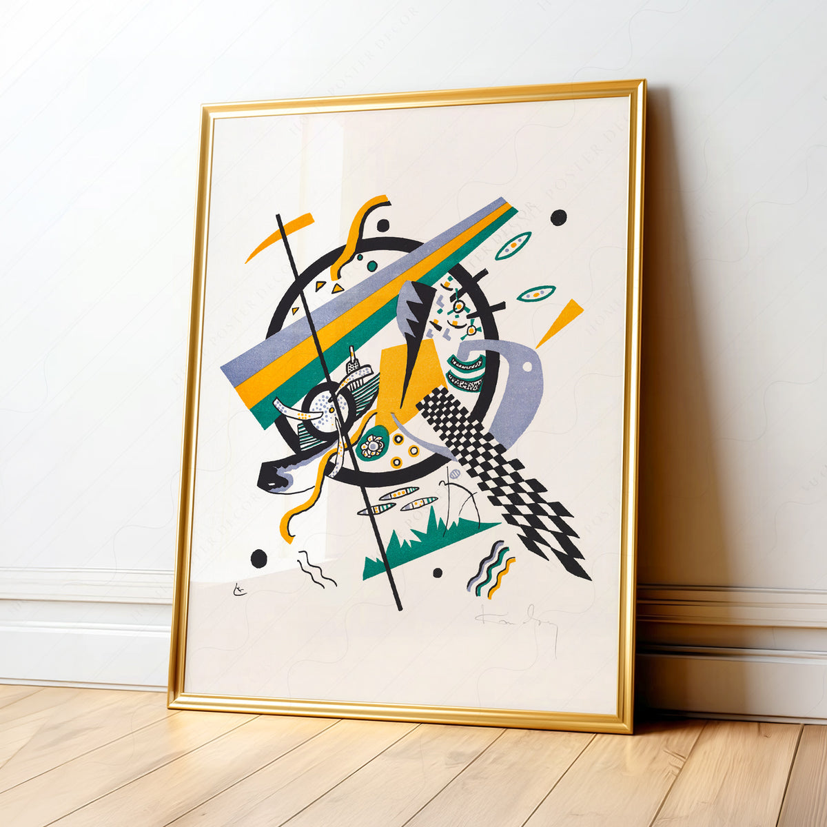 Wassily Kandinsky Diagonal Geometric Composition Art Print — artwork preview 1