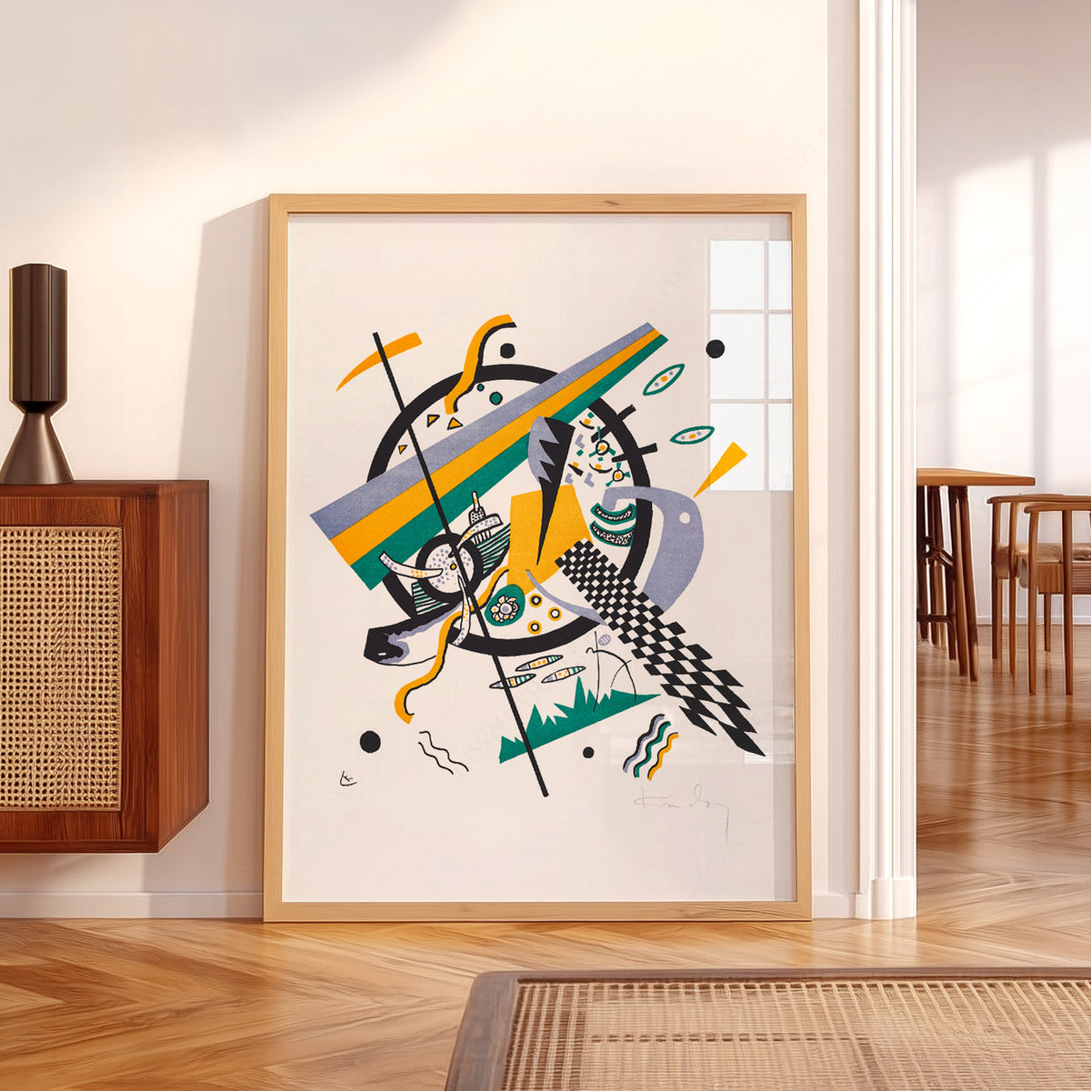 Wassily Kandinsky Diagonal Geometric Composition Art Print — artwork preview 5