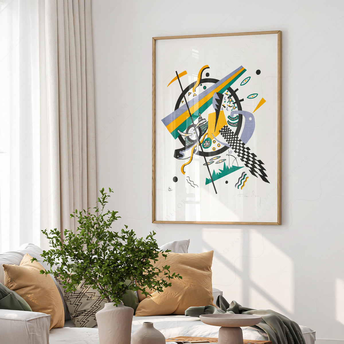 Wassily Kandinsky Diagonal Geometric Composition Art Print — artwork preview 6