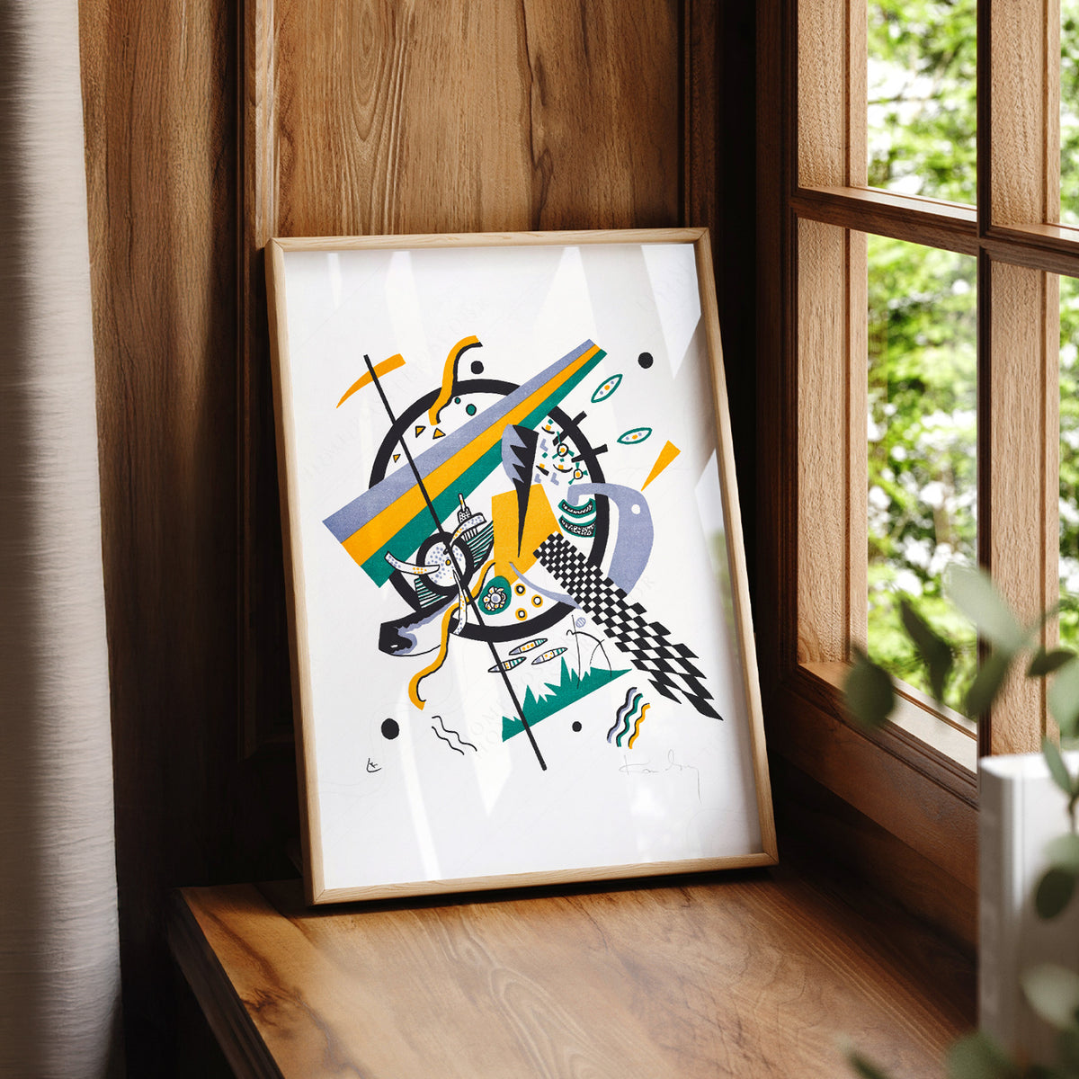 Wassily Kandinsky Diagonal Geometric Composition Art Print — artwork preview 7