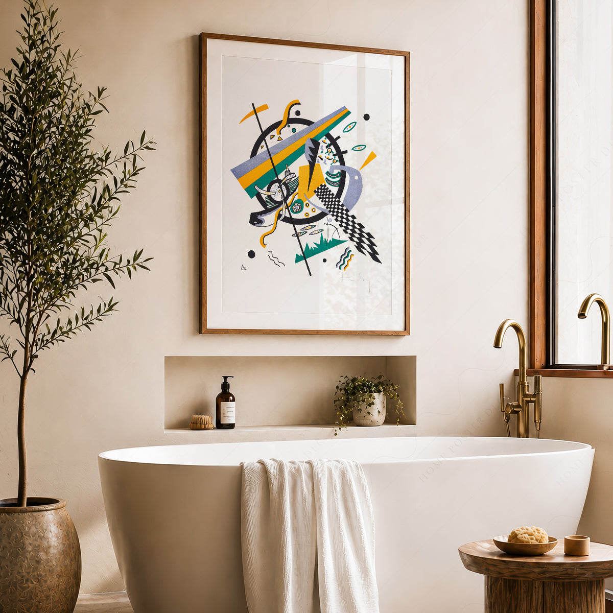 Wassily Kandinsky Diagonal Geometric Composition Art Print — artwork preview 22