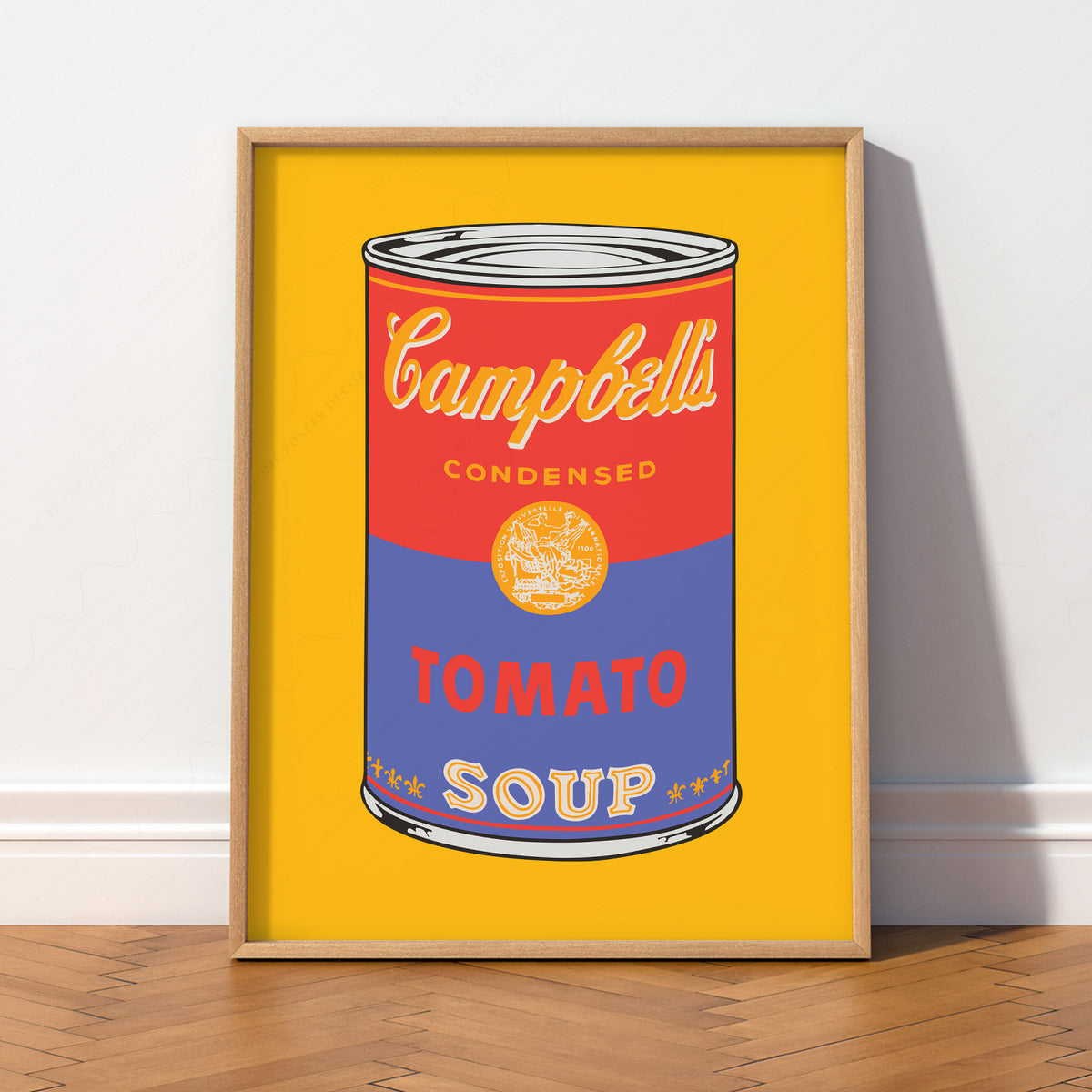 Andy Warhol Campbell's Soup Can on Yellow Art Print — artwork preview 2
