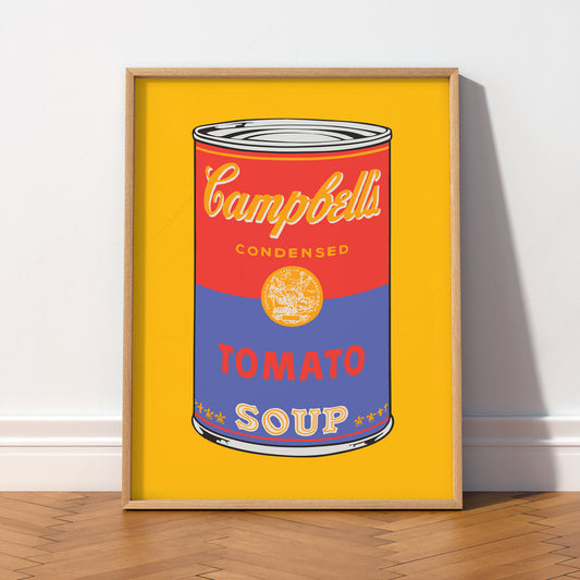 Andy Warhol Campbell's Soup Can on Yellow Art Print — artwork preview 2