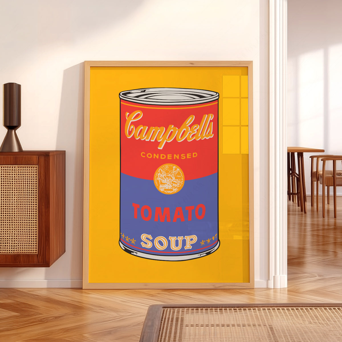 Andy Warhol Campbell's Soup Can on Yellow Art Print — artwork preview 5
