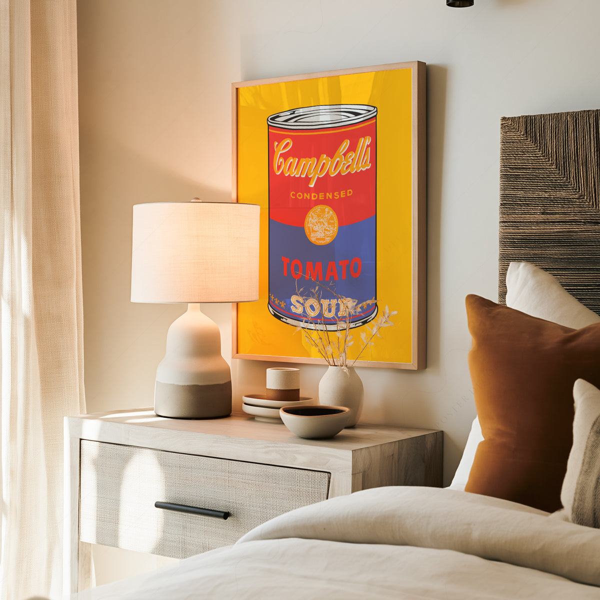 Andy Warhol Campbell's Soup Can on Yellow Art Print — artwork preview 19