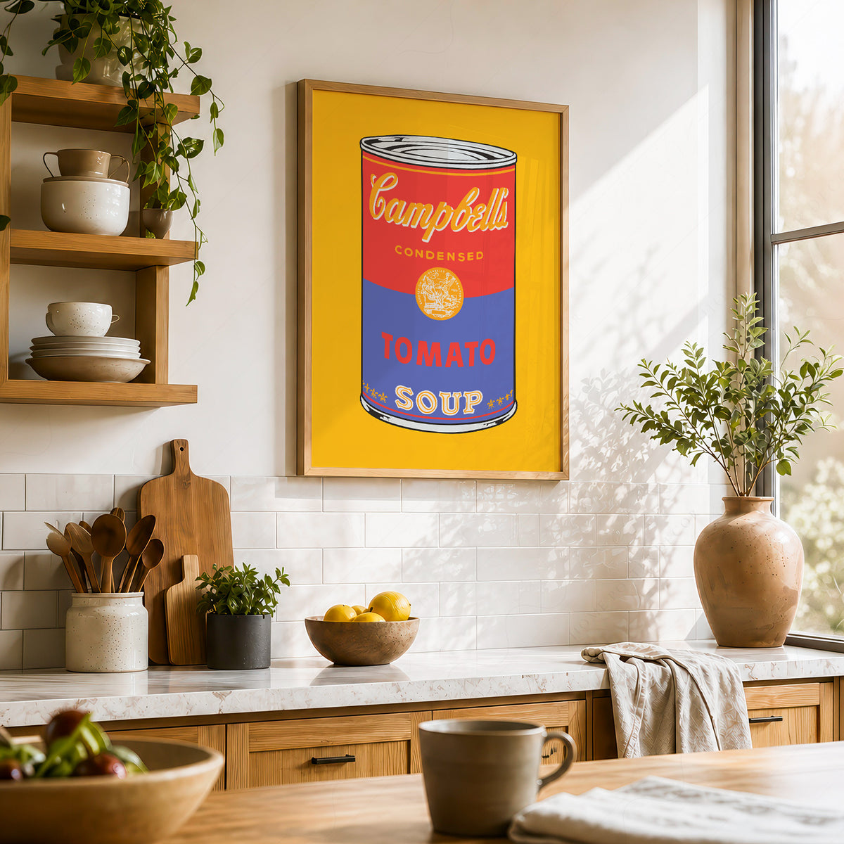 Andy Warhol Campbell's Soup Can on Yellow Art Print — artwork preview 23