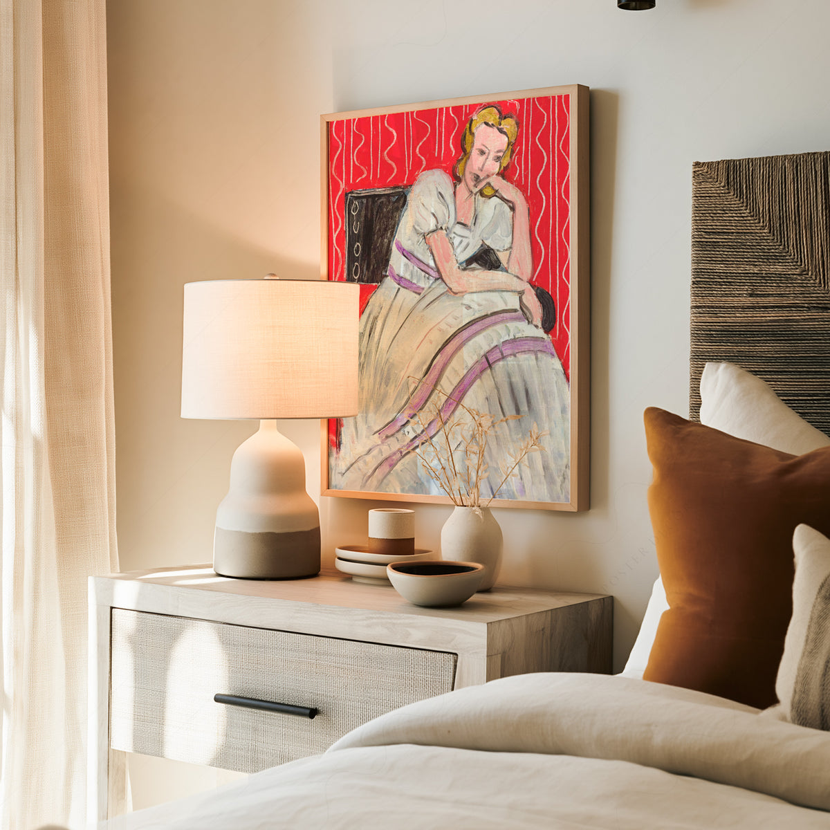Henri Matisse Seated Woman in a Grey Dress Art Print — artwork preview 19