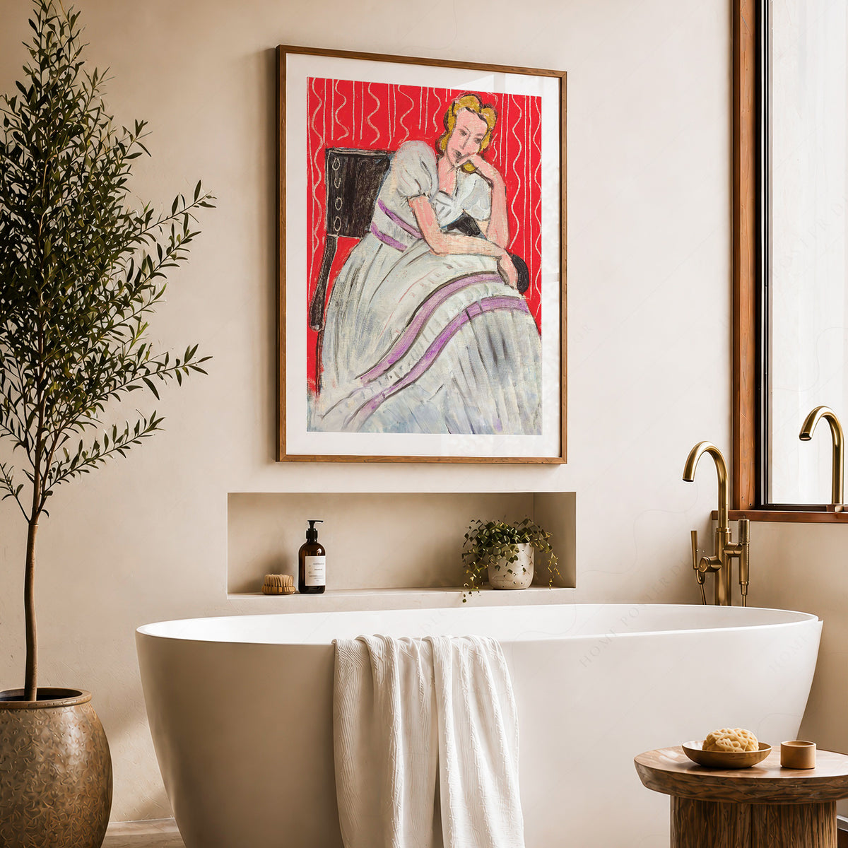 Henri Matisse Seated Woman in a Grey Dress Art Print — artwork preview 22