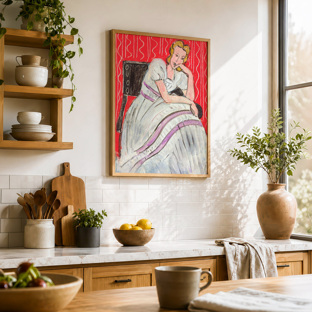 Henri Matisse Seated Woman in a Grey Dress Art Print — artwork preview 23