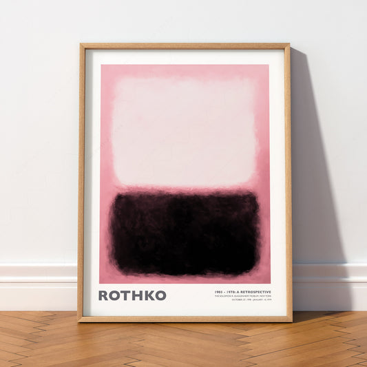 Mark Rothko Pink and Black Exhibition Print – Abstract Wall Art Poster – 09-07 — artwork preview 2