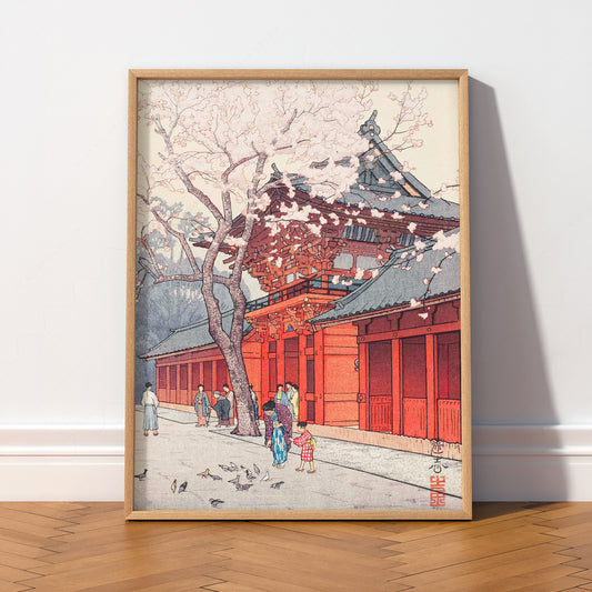 Hiroaki Takahashi Cherry Blossom Temple Print – Japanese Wall Art – 63-01 — artwork preview 2