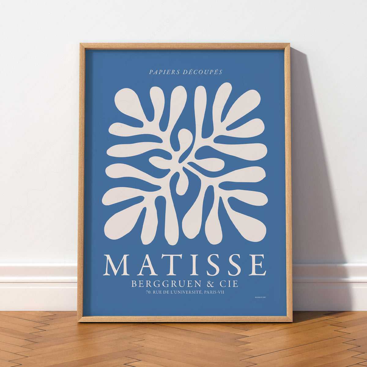Henri Matisse Papiers Découpés Exhibition Poster – Blue Cut-Out Wall Art – 01-11 — artwork preview 2