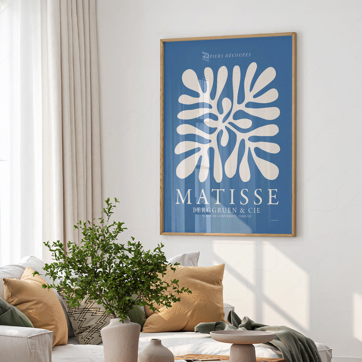 Henri Matisse Papiers Découpés Exhibition Poster – Blue Cut-Out Wall Art – 01-11 — artwork preview 6