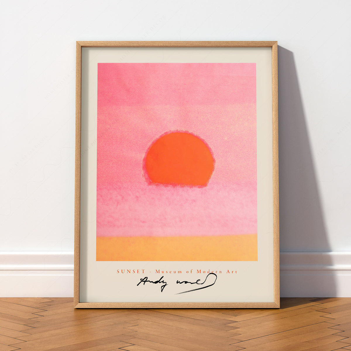 Andy Warhol Pink Sunset Art Print — artwork preview 2