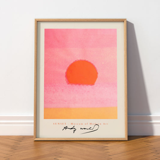Andy Warhol Pink Sunset Art Print — artwork preview 2