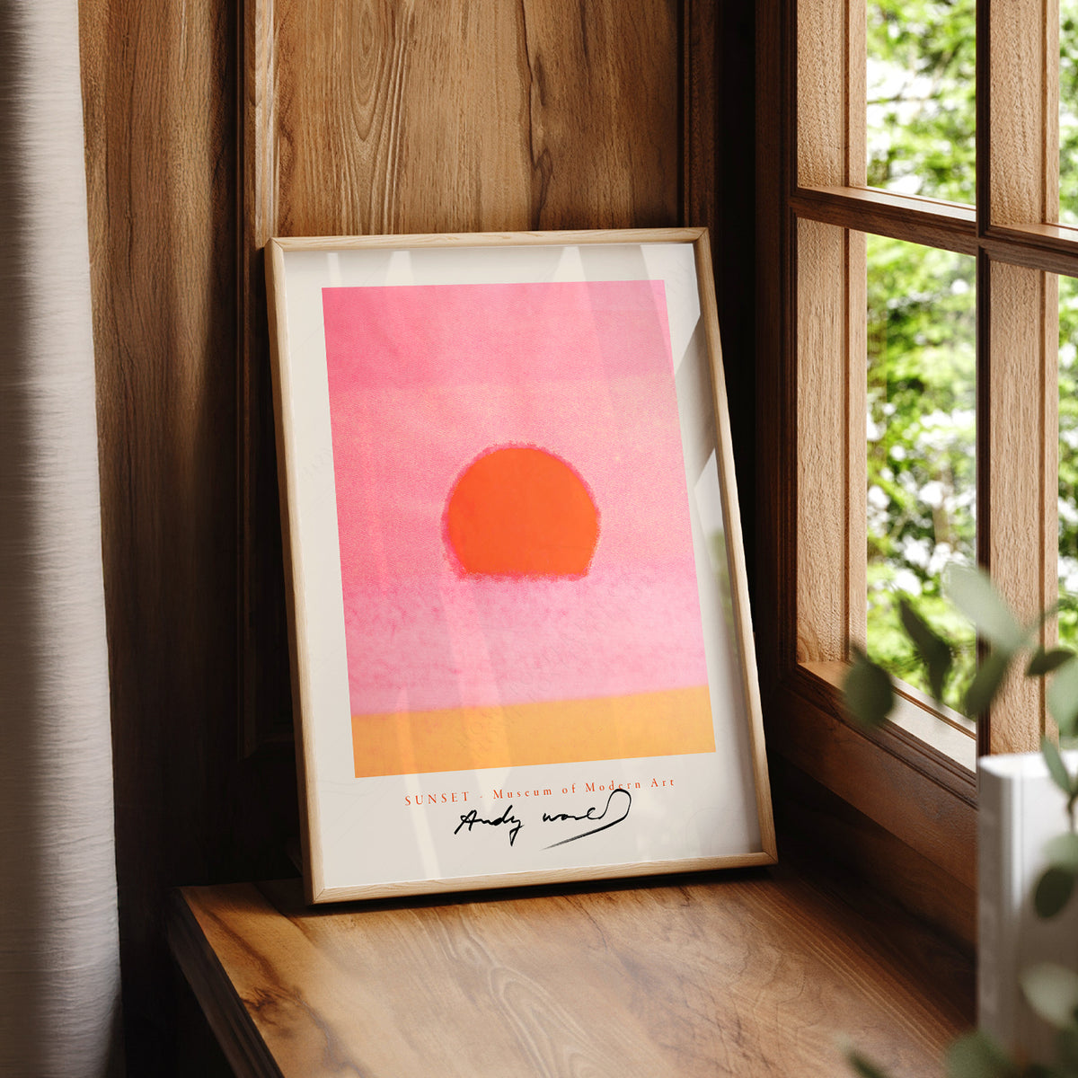 Andy Warhol Pink Sunset Art Print — artwork preview 7