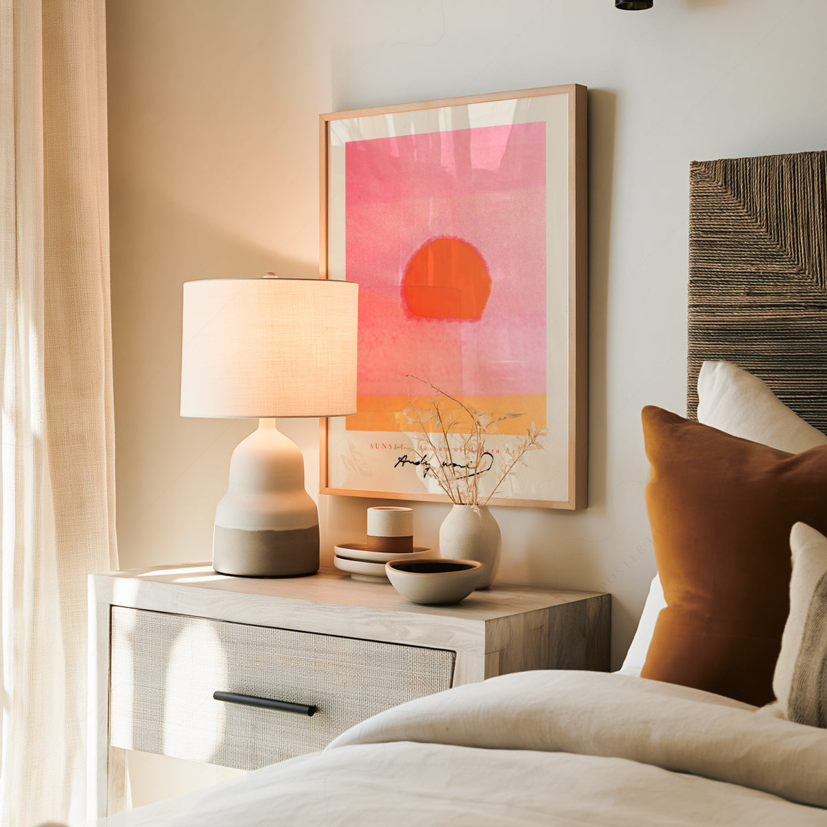 Andy Warhol Pink Sunset Art Print — artwork preview 19