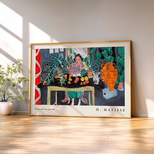 Henri Matisse Interior with Etruscan Vase Art Print – Museum Wall Decor — artwork preview 2