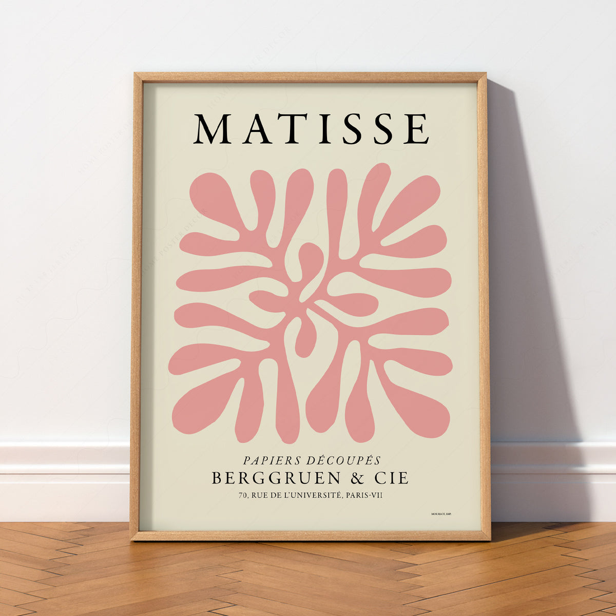 Henri Matisse Pink Cut-Out Leaves Art Print — artwork preview 2