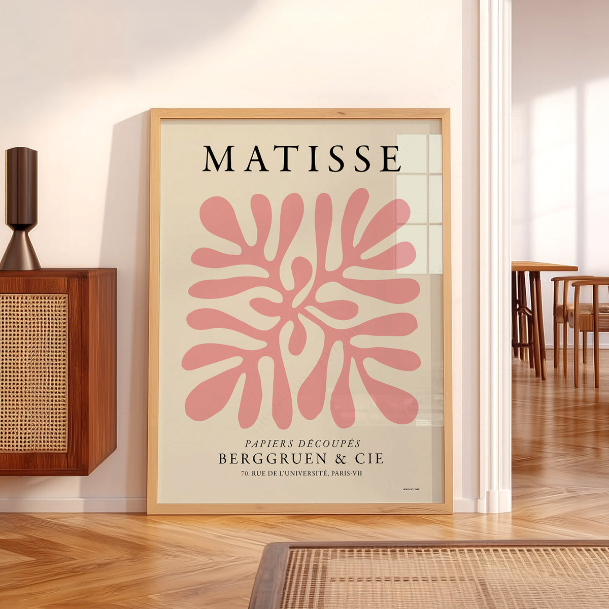 Henri Matisse Pink Cut-Out Leaves Art Print — artwork preview 5