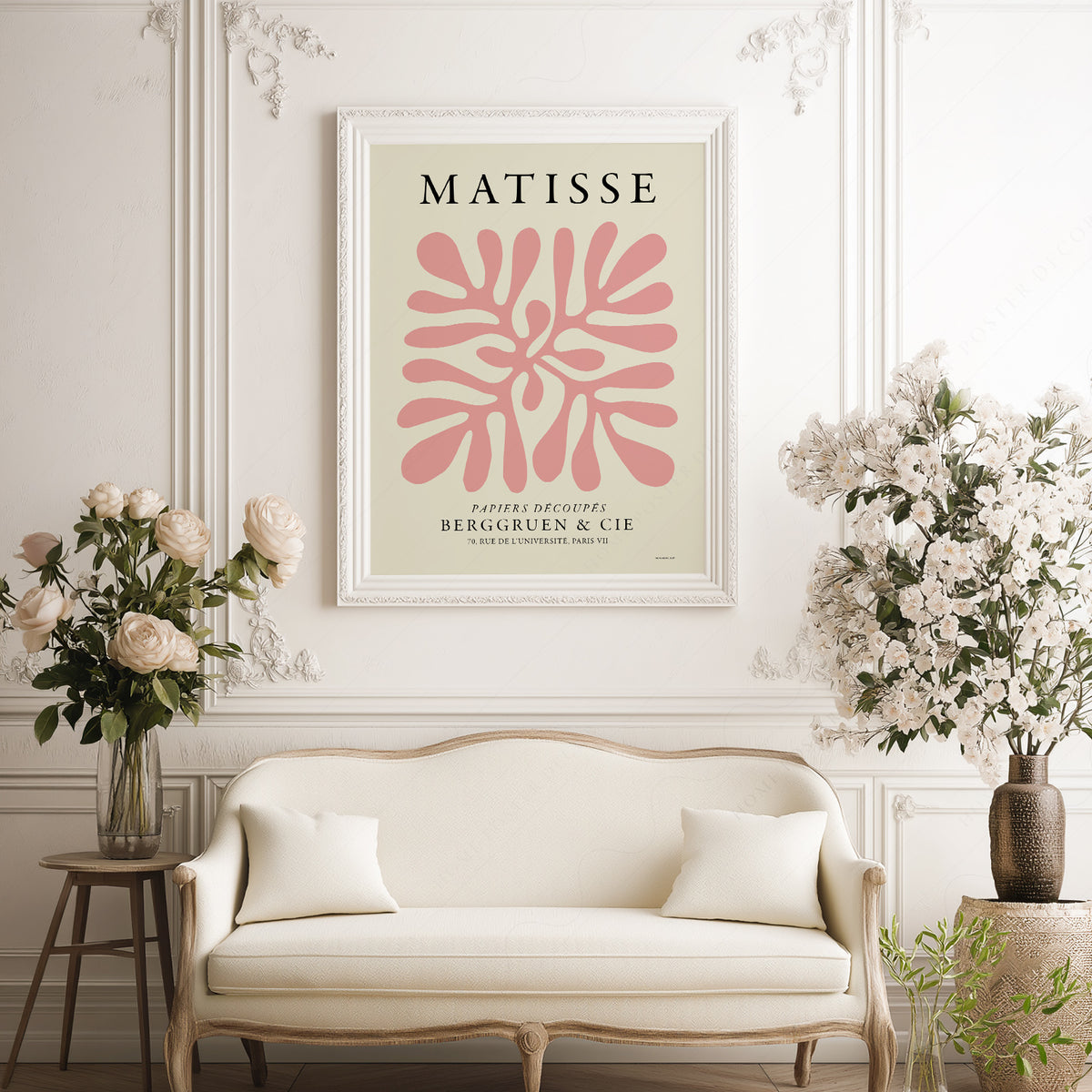 Henri Matisse Pink Cut-Out Leaves Art Print — artwork preview 17