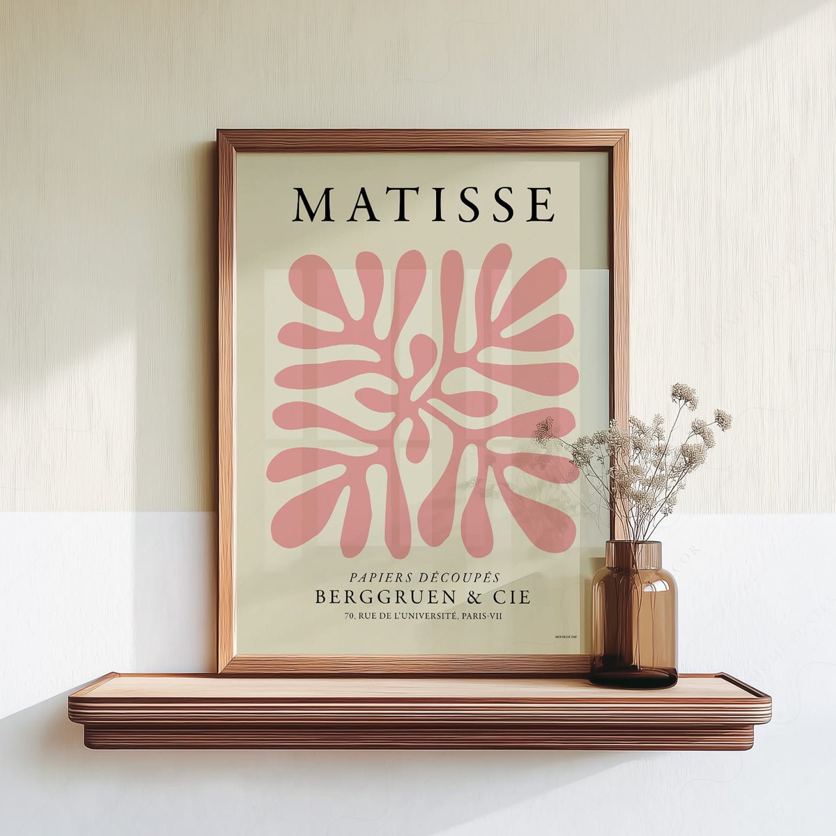 Henri Matisse Pink Cut-Out Leaves Art Print — artwork preview 18