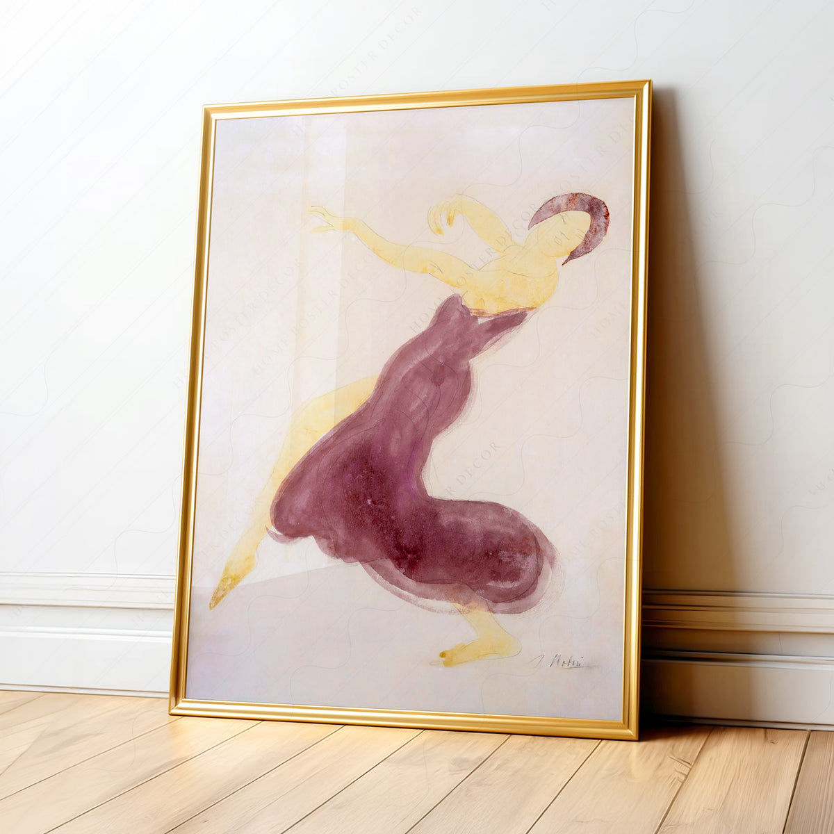 Auguste Rodin Dancer in Purple Art Print — artwork preview 1