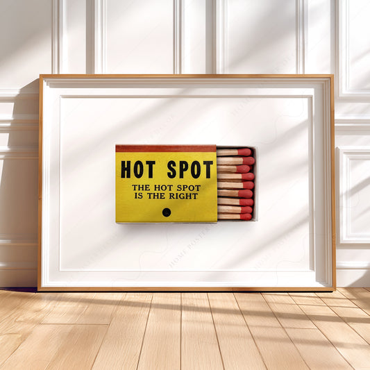 Vintage Hot Spot Matchbox Art Print – Retro Bar Cart Wall Decor Poster — artwork preview 5