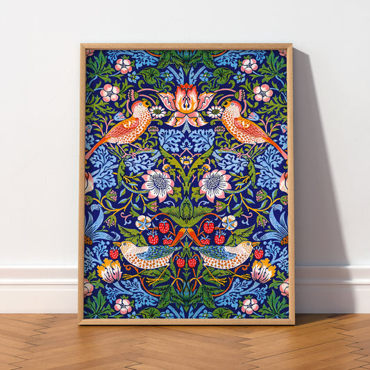 William Morris Strawberry Thief Art Print – Arts and Crafts Wall Decor — artwork preview 2