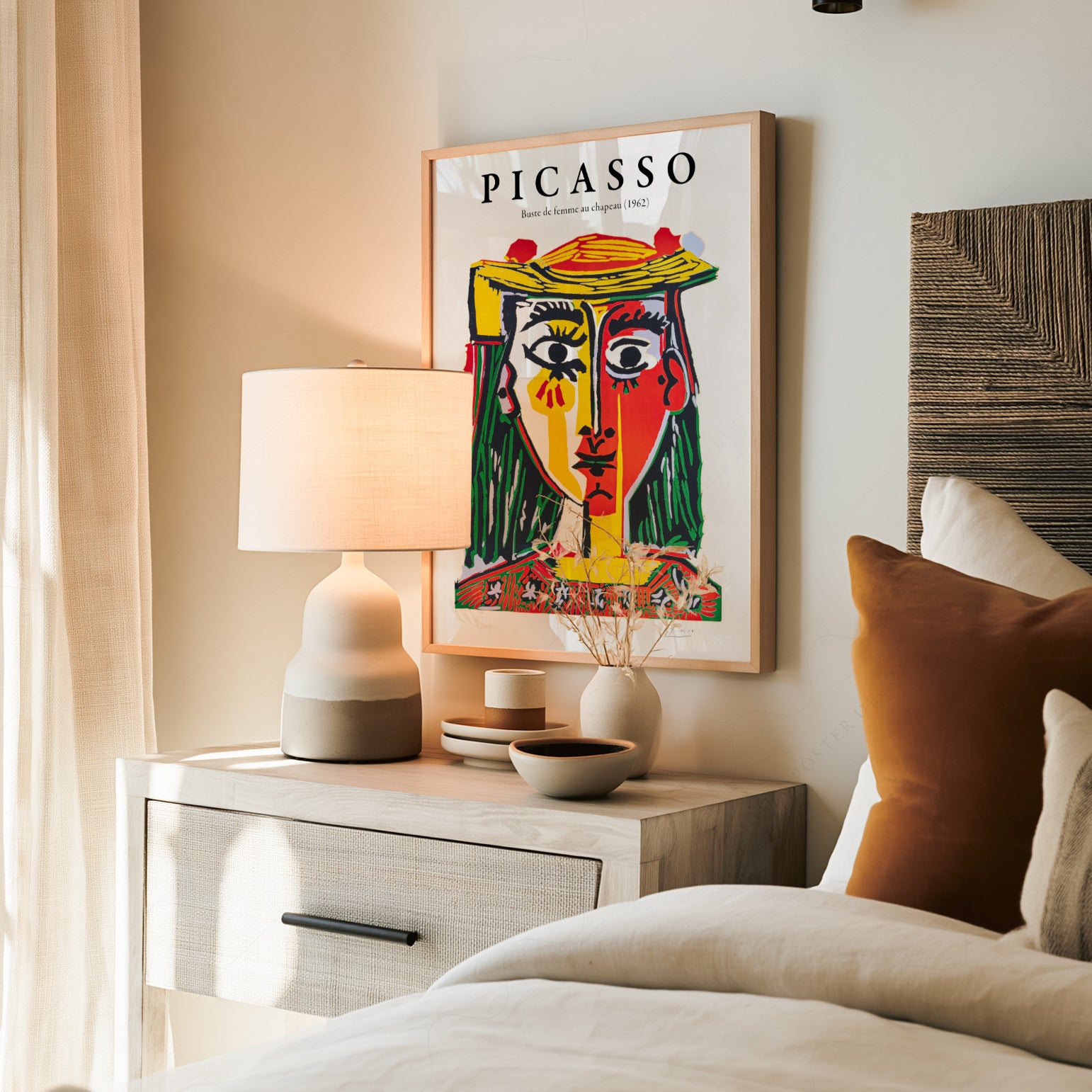 Picasso Buste de Femme au Chapeau Art Print | Home Poster Decor
