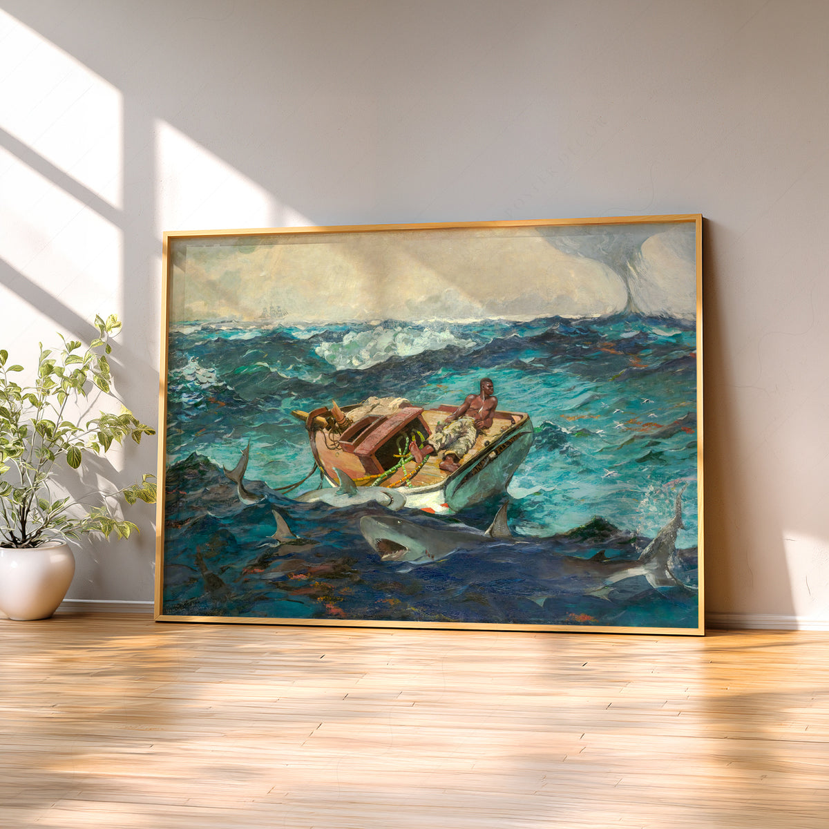 Winslow Homer Boat among the Waves Art Print — artwork preview 2