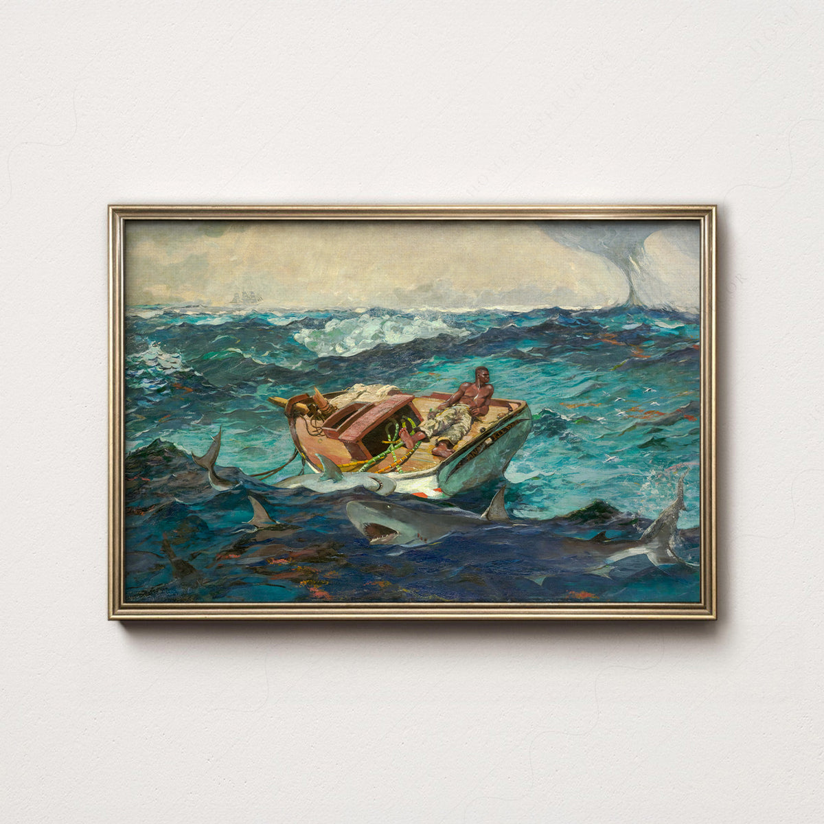 Winslow Homer Boat among the Waves Art Print — artwork preview 7