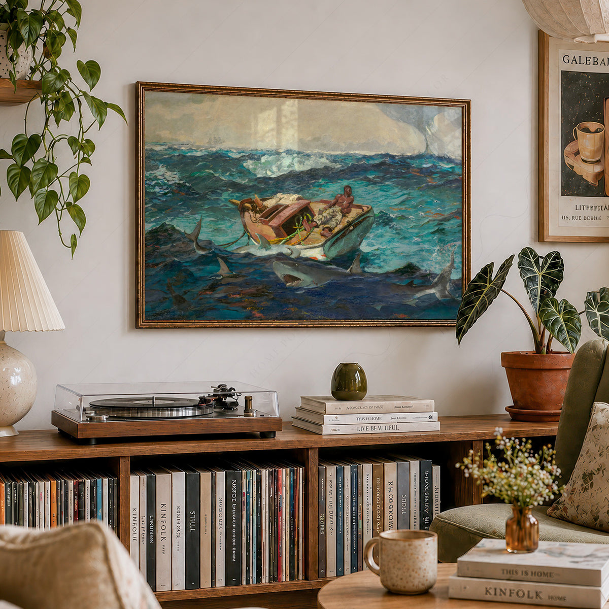 Winslow Homer Boat among the Waves Art Print — artwork preview 19