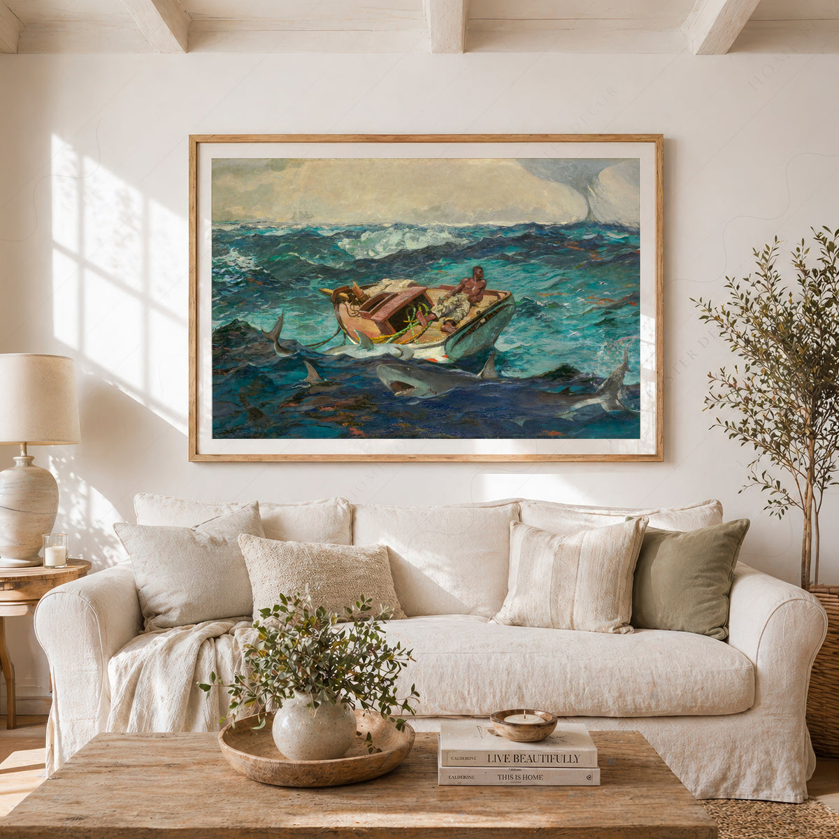 Winslow Homer Boat among the Waves Art Print — artwork preview 23