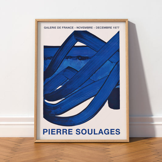 Pierre Soulages Galerie de France 1977 Exhibition Print – Modern Wall Art — artwork preview 2