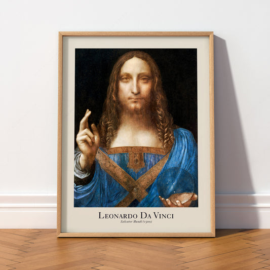 Leonardo da Vinci Salvator Mundi Art Print – Renaissance Wall Art Poster — artwork preview 2
