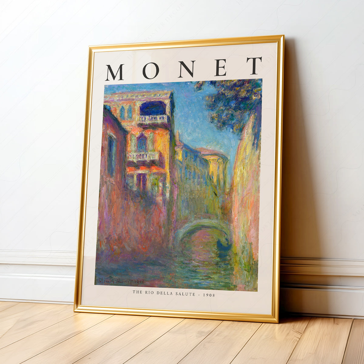 Claude Monet Rio della Salute Exhibition Poster Art Print — artwork preview 1