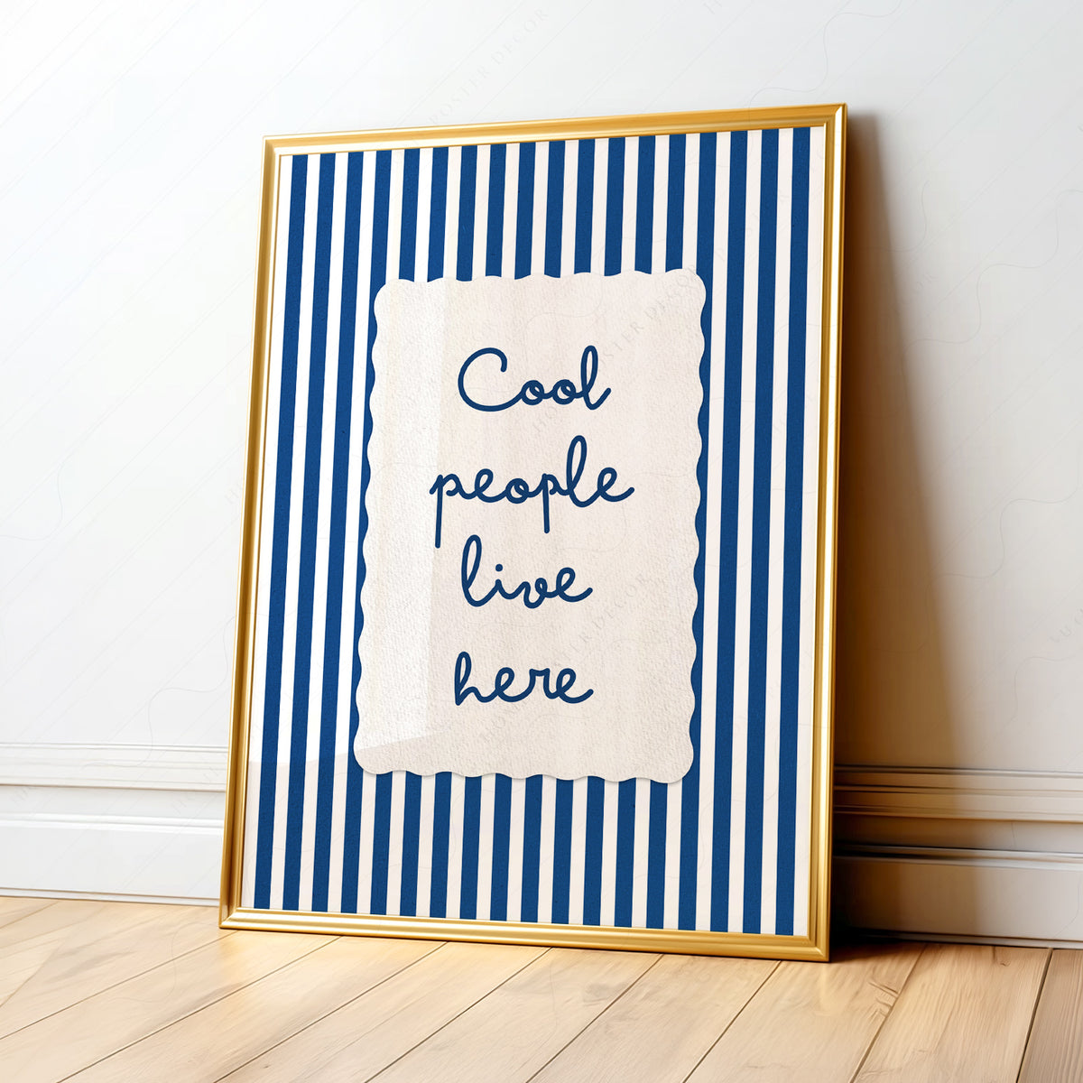 Cool People Live Here Quote Art Print — artwork preview 1