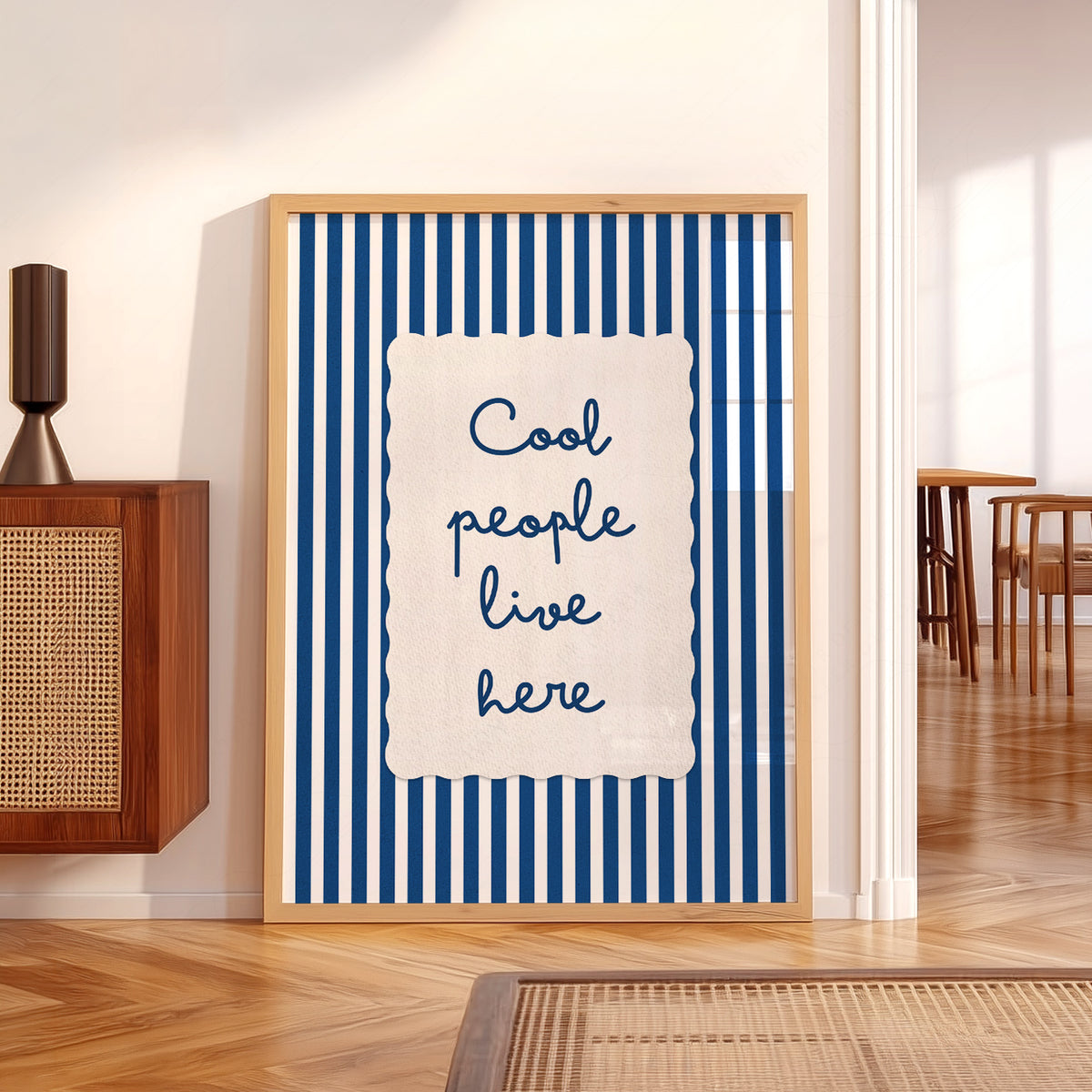 Cool People Live Here Quote Art Print — artwork preview 5